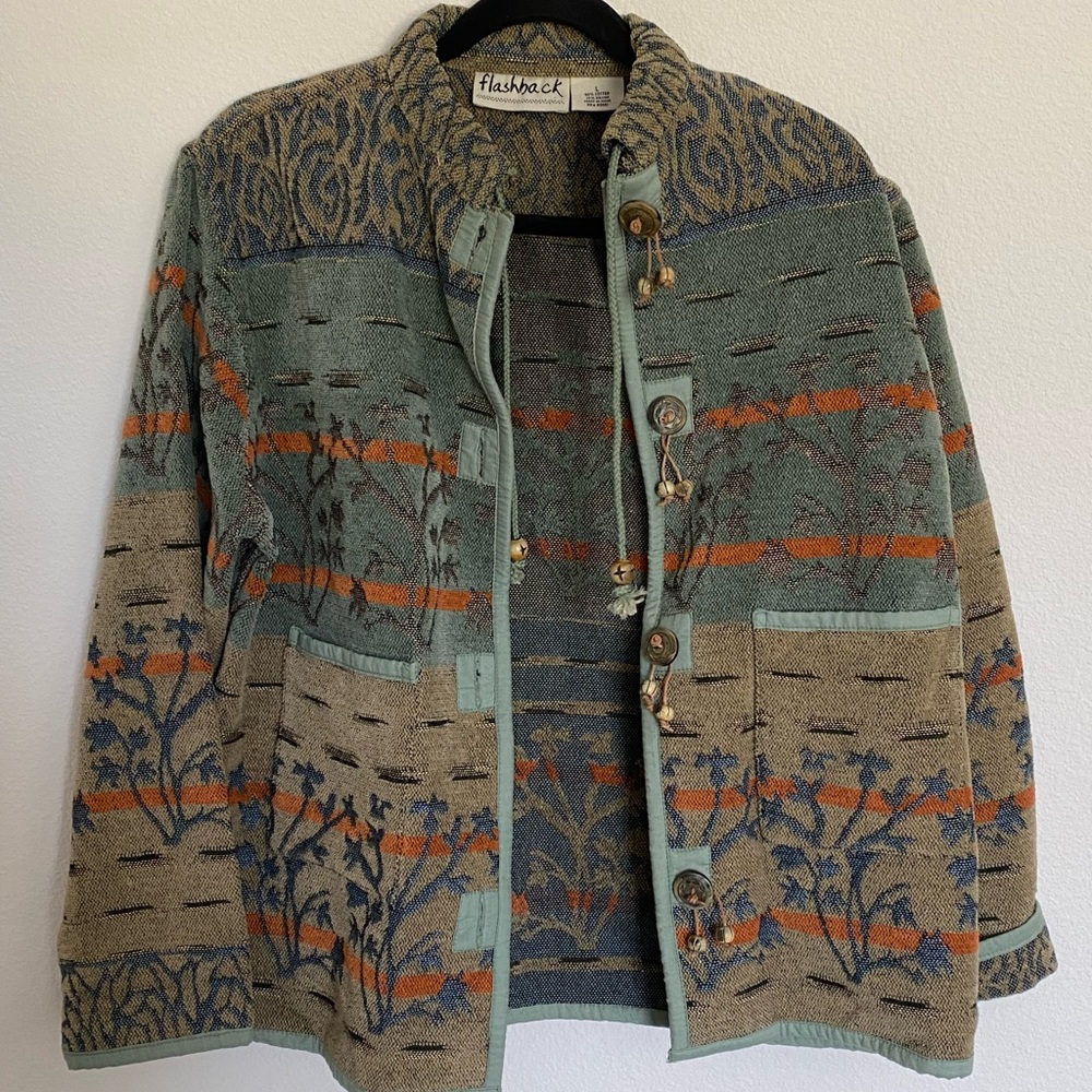 Vintage Flashback Tapestry Jacket Size Large